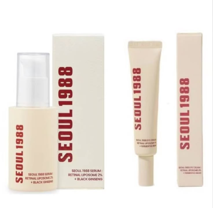 2pcs Retinol Serum & Eye Cream Ginseng Facial Essence Set